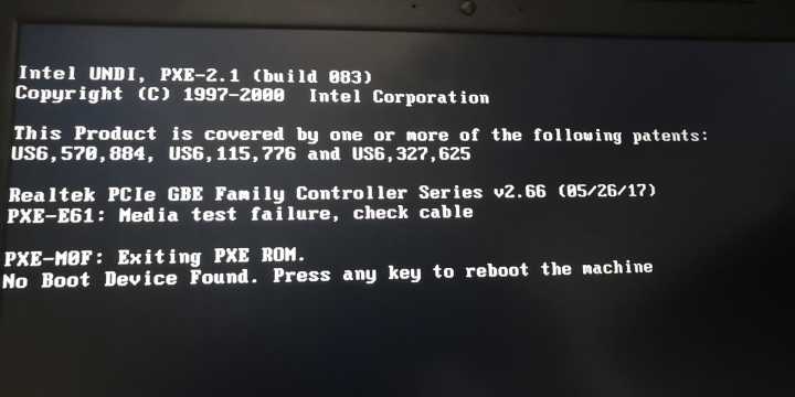 win10win7Fno boot device found